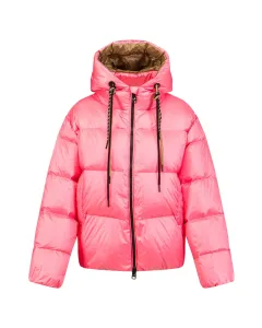 Páperová bunda Deha dámska, ružová farba, zimná, #2637636