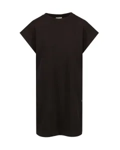 Bavlnené šaty Deha čierna farba, mini, rovný strih #216902