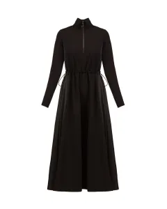 Šaty Deha čierna farba, maxi, oversize