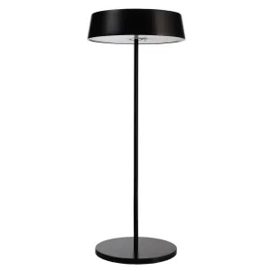Stolná LED lampa Miram batéria stmievateľná čierna