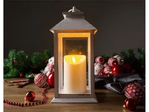 MagicHome Lampáš Vianoce LED 3xAAA plast biely 14x14x33 cm