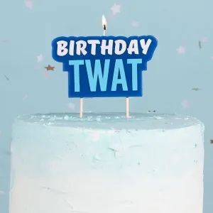 Sviečka Birthday Twat modrá