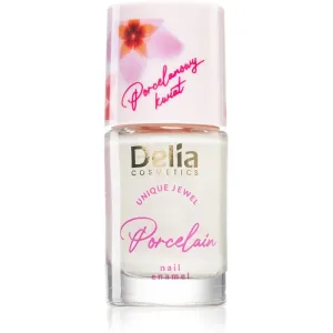 Delia Cosmetics Porcelain lak na nechty 2 v 1 odtieň 02 Cream 11 ml