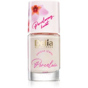 Delia Cosmetics Porcelain lak na nechty 2 v 1 odtieň 03 Salmon Pink 11 ml