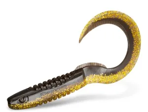 Delphin gumová nástraha twistax  eel tail uvs mud gold 5 ks - 15 cm #8313541