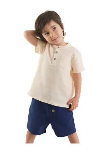Denokids Baby Boy Muslin Shorts Shirt Suit #9226878