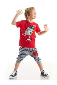 Denokids Hi Skateboard Boy T-shirt Capri Shorts Set #5816343
