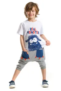 Denokids Chlapčenské vreckové tričko Monster Capri Súprava šortiek #5818530