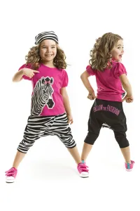 Denokids Zebra Fashion Dievčenské tričko Capri Shorts Set #5818539