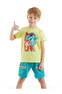 Denokids Surfer Shark Boy T-shirt Shorts Set