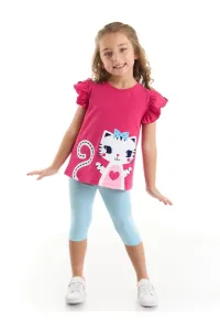 Denokids Frilly Kitten Girl T-shirt Leggings Set