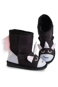 Denokids Black Unicorn Girls' Boots #8609298