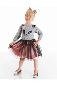 Dievčenské šaty Denokids CFF-20S1-019/Grey, Pink, Black