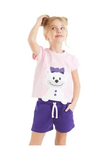 Denokids Teddy Bear Girl T-shirt Shorts Set