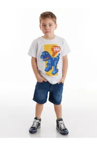 Denokids Brick Boy T-shirt Denim Shorts Set