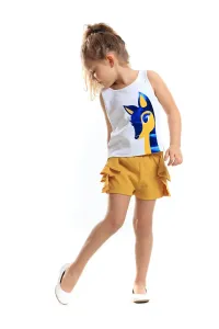 Denokids Ceylan Girl's T-shirt Woven Shorts Set