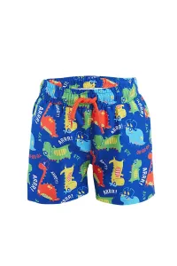 Denokids Dinosaur Boys Navy Blue Sea Shorts Swimsuit