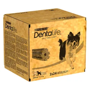PURINA Dentalife snacky, 2 balenia - 25% zľava - Dentalife  pre stredne veľkých psov (2 x 48 kusov)