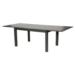 DEOKORK Hliníkový stôl VERMONT 160/254 cm (antracit / sivá)