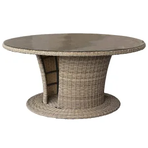 DEOKORK Ratanový stôl jedálenský BORNEO LUXURY priemer 160 cm (hnedá) #8147785