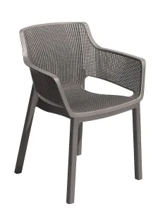 DEOKORK Záhradná plastová stolička MENORCA (cappuccino) #8135967