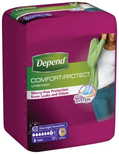 DEPEND NORMAL XL pre ženy naťahovacie nohavičky, Comfort-protect 1x9 ks