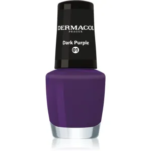 Dermacol Mini lak na nechty odtieň 01 Dark Purple 5 ml