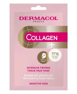 Dermacol Collagen+ Intensive Firming 1 ks pleťová maska W na veľmi suchú pleť; výživa a regenerácia pleti; proti vráskam; spevnenie a lifting pleti