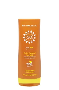 Dermacol Sun Water Resistant Milk SPF50 200 ml opaľovací prípravok na telo na veľmi suchú pleť; výživa a regenerácia pleti; na dehydratovanu pleť