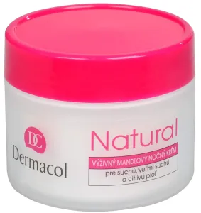 Dermacol Natural Almond 50 ml nočný pleťový krém pre ženy na zmiešanú pleť; výživa a regenerácia pleti; na citlivú a podráždenú pleť