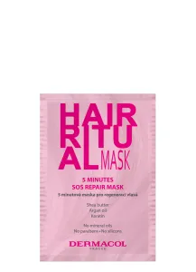 Dermacol Hair Ritual 5 Minutes SOS Repair Mask 15 ml maska na vlasy pre ženy na poškodené vlasy; na všetky typy vlasov