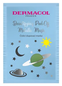 Dermacol Beautifying Peel-off Metallic Mask Cleansing 15 ml pleťová maska pre ženy na veľmi suchú pleť