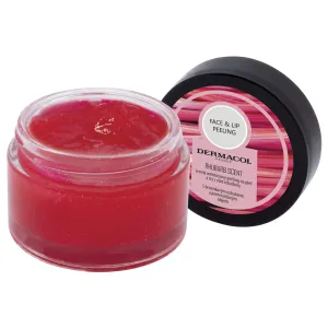 Dermacol Face & Lip Peeling Rhubarb Scent 50 g peeling pre ženy na veľmi suchú pleť; na unavenú pleť