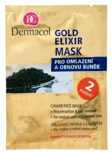 Dermacol Gold Elixir 16 ml pleťová maska pre ženy na veľmi suchú pleť; výživa a regenerácia pleti