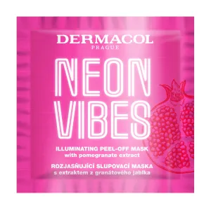 Dermacol Neon Vibes Illuminating Peel-Off Mask 8 ml pleťová maska na veľmi suchú pleť; na rozjasnenie pleti; spevnenie a lifting pleti