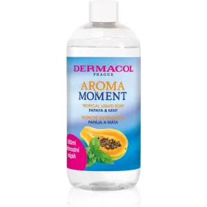 Dermacol Náhradná náplň tekutého mydla na ruky Papája a mäta Aroma Moment (Tropical Liquid Soap) 500 ml