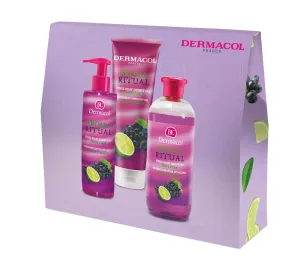 Dermacol Aroma Ritual Grape & Lime darčeková kazeta pena do kúpeľa 500 ml + sprchovací gél 250 ml + tekuté mydlo 250 ml pre ženy