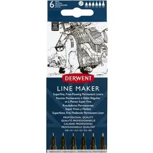 DERWENT Line Maker Black 0,05 – 0,8 mm, 6 veľkostí hrotu, čierny