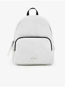 White Women's Flowered Backpack Desigual Alpha Mombasa Mini - Women