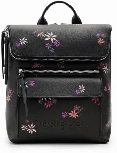 Black Women's Floral Backpack Desigual Flor Yvette Nerano Mini - Women