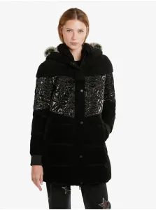 Černý dámský prošívaný zimní kabát Desigual #1050649
