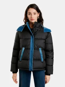 Blue-Black Desigual Austen Womens Winter Jacket - Ladies #665612