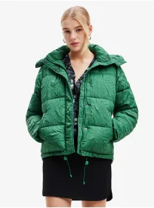 Green Ladies Winter Quilted Jacket Desigual Calgary - Women