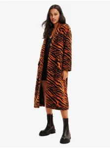 Orange Desigual Esmeralda Patterned Coat for Women - Women #7757567