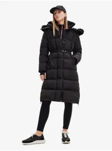 Women's Black Winter Quilted Coat Desigual Surrey - Women #7757550