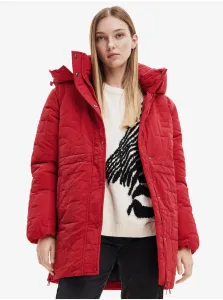 Red Desigual Tulip Women's Winter Jacket - Women #7449430