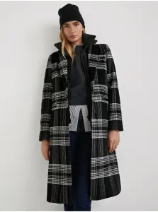 Grey-black checkered coat with wool Desigual Agatha Chri - Ladies #5567658