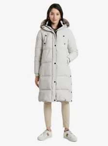 Light gray women's winter coat Desigual Antartica - Ladies #1050632