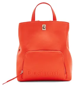 Women's Orange Backpack Desigual Half Logo 24 Sumy Mini - Women