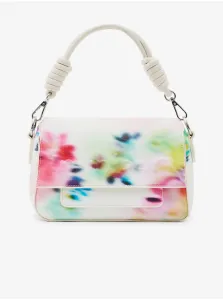 White Women Floral Handbag Desigual Acidulé Phuket Mini-Straight Flap - Women